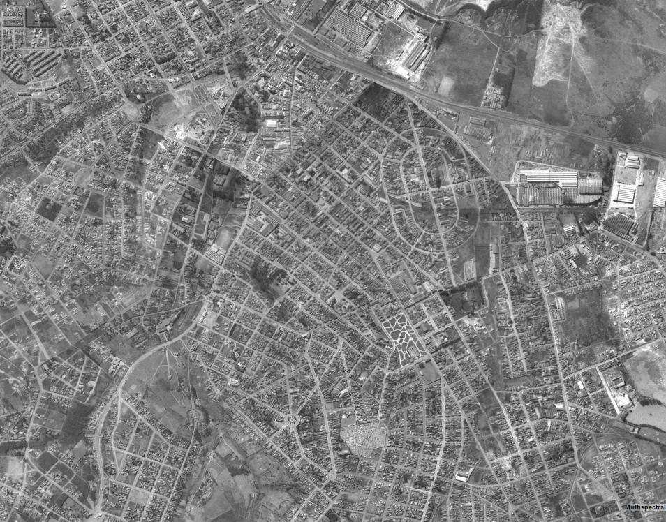 Vista aérea de Santo André em 1958 (fonte: Geo Portal)