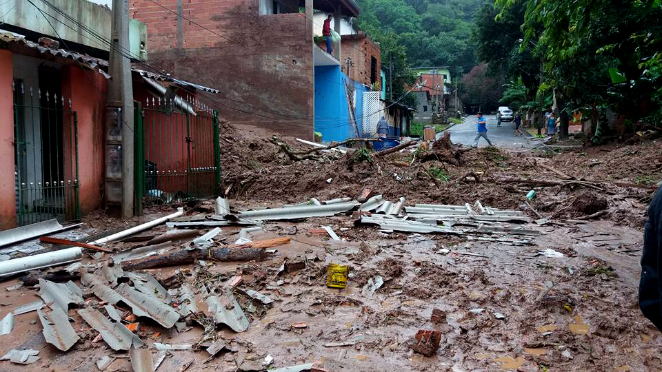Enchente e deslizamento em Campo Limpo Paulista (Prefeitura de Campo Limpo Paulista)